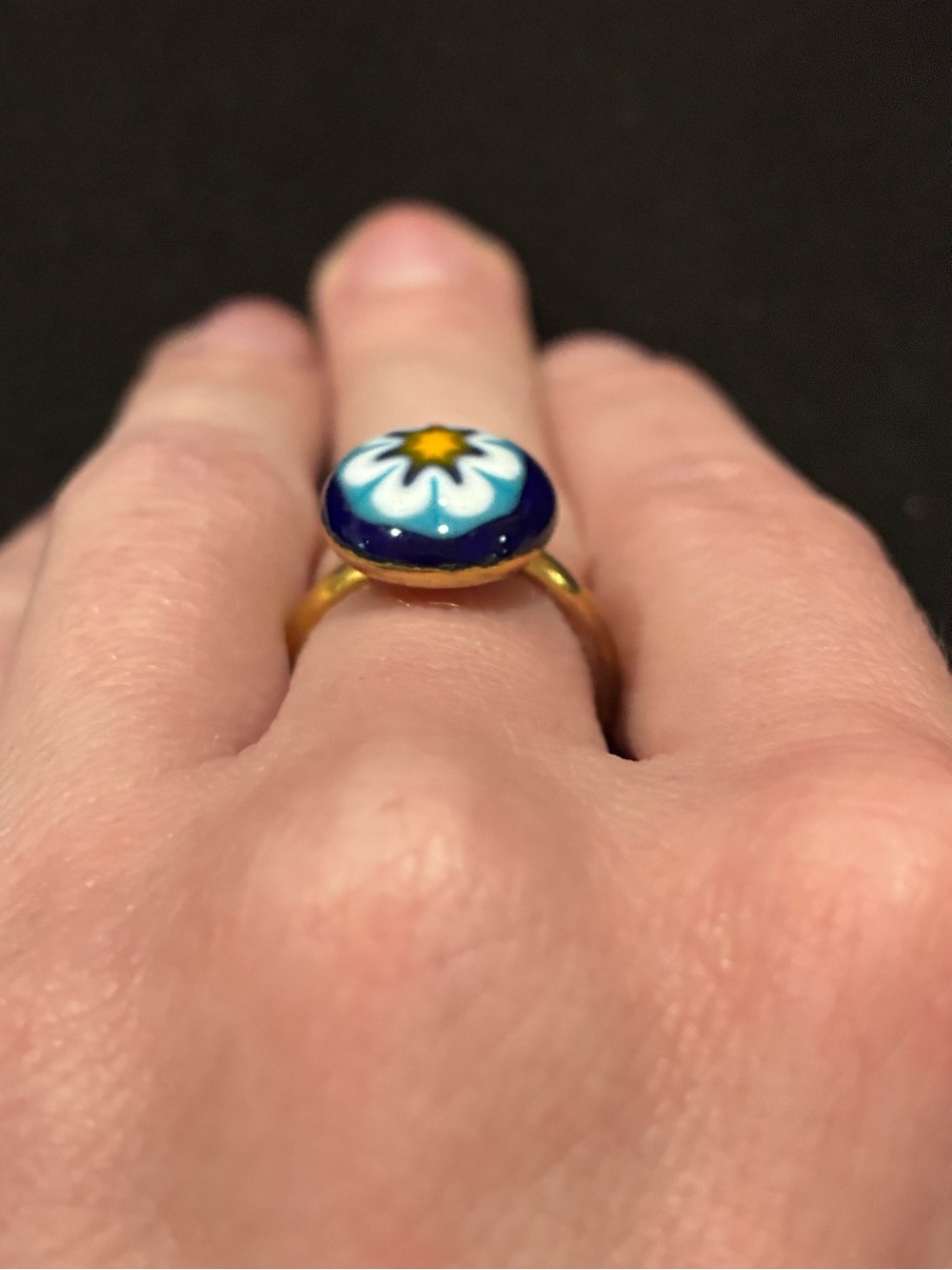 Vintage Mid Century Murano Glass Ring - Picture 3 of 8